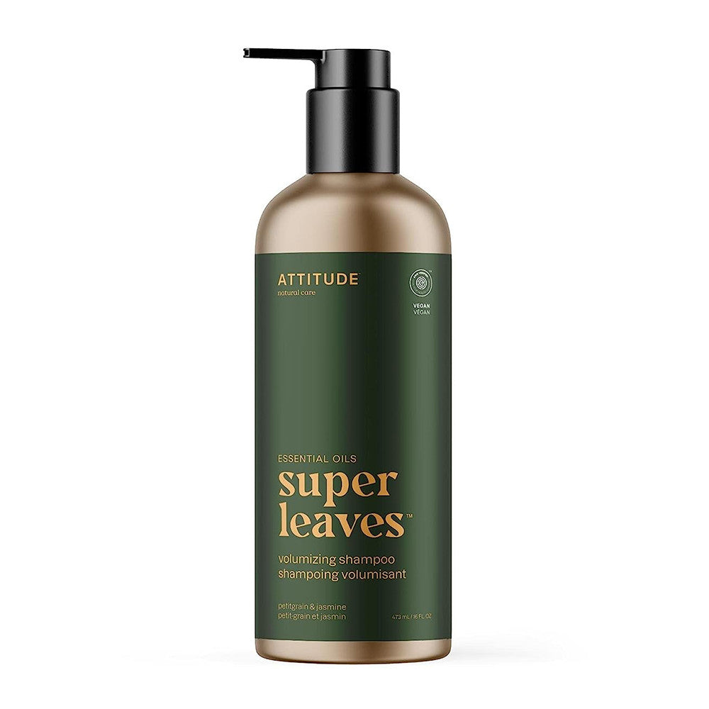 Attitude Super Leaves Volumizing Hair Shampoo, Petitgrain and Jasmine, 16 Oz